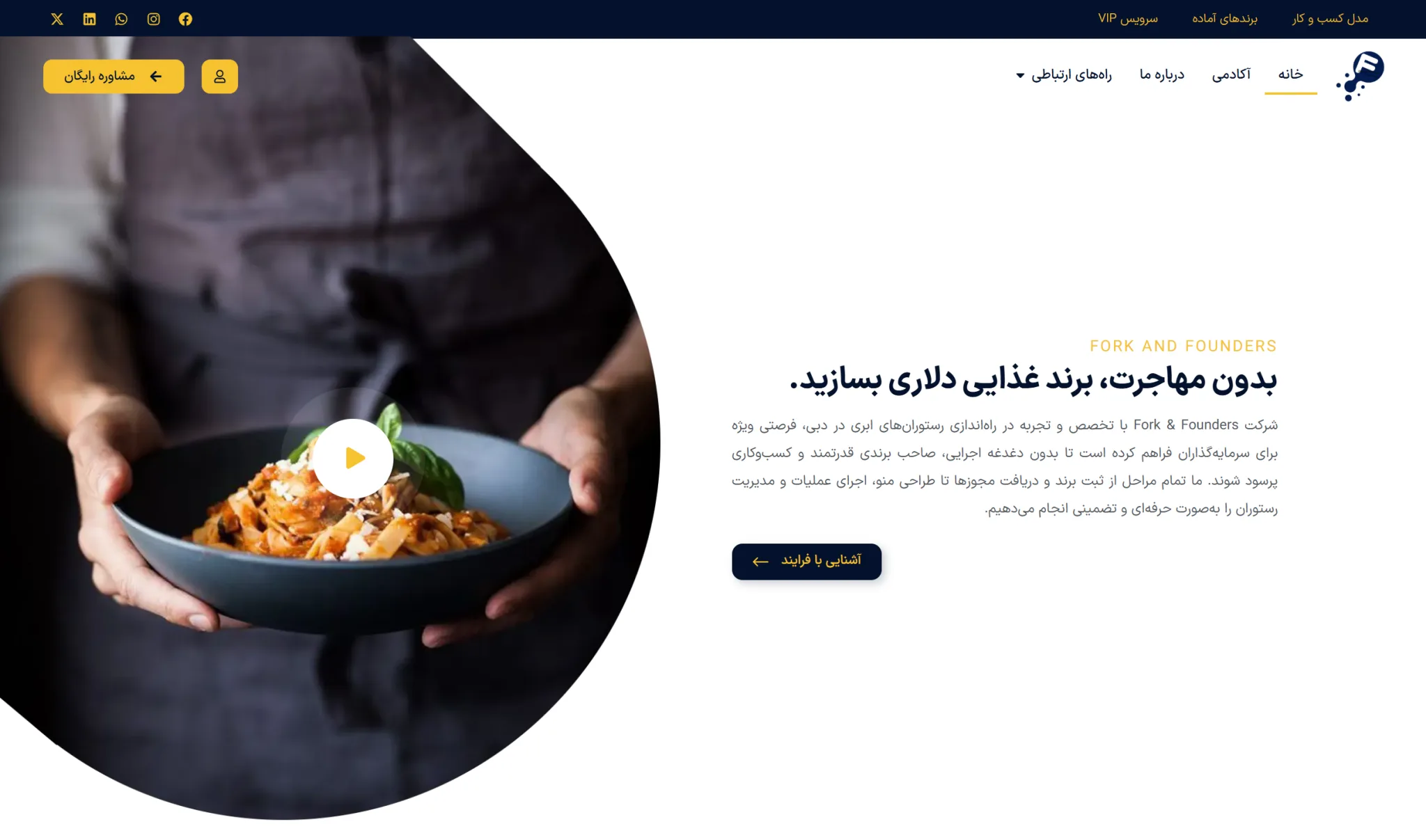 طراحی و توسعه وب‌سایت Fork and Founders با WordPress